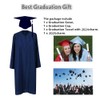 LEWOTE 2024 Matte Adult Graduation Gown Cap Tassel Set with