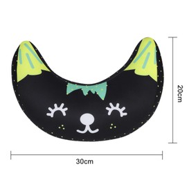 Qchomee Kids Car Travel Pillow Car Seat Belt Cushion Head Neck Support Pillow Safety Strap Covers Children Headrest for Car Travelling Sleeping Pillow, 2PCS Black