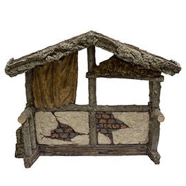MEGA FAVORS Christmas Nativity Rustic Stable Creche Shed, Perfect for Celebrating & Remembering The True Meaning of Christmas