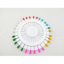 Hijab Scarf Pearl Pins Wheel Craft Tailor Sewing Hat Multi Use DIY, MULTICOLOURED BIG