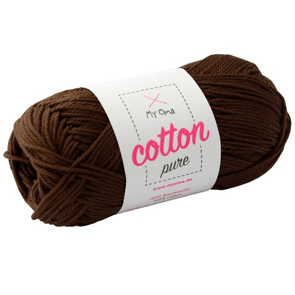 Brown Cotton Yarn -MyOma Cotton Pure Cocoa (Fb 0227) -