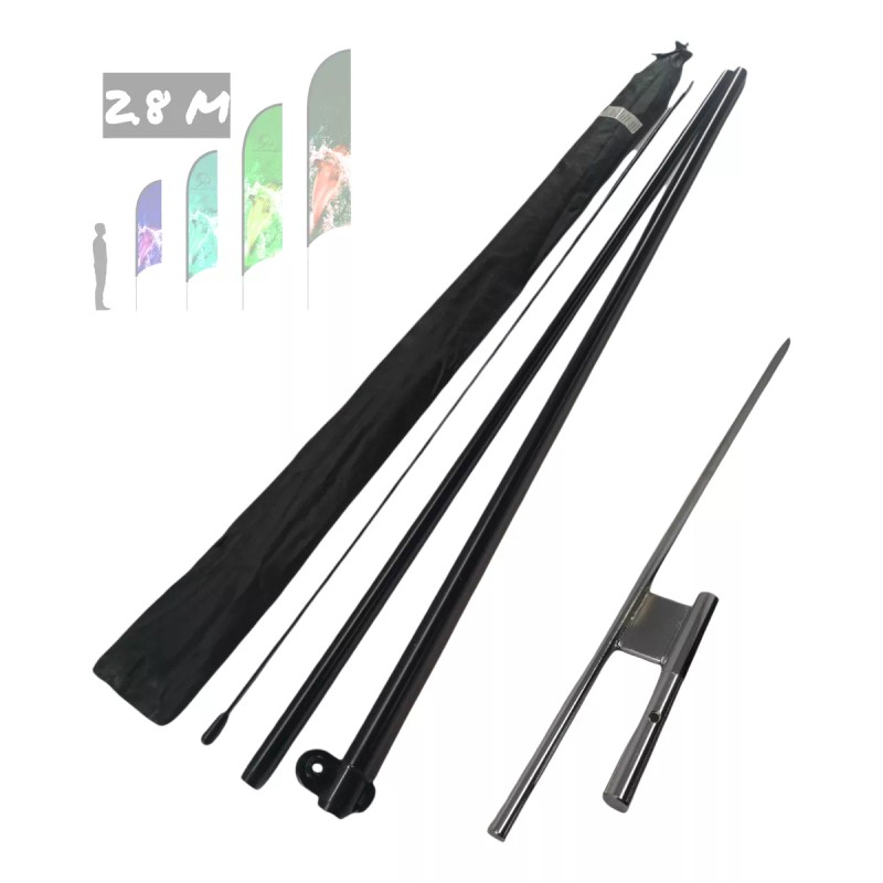 Sesuconsa by Proveer de Mexico Asta De Bandera 2.8m +