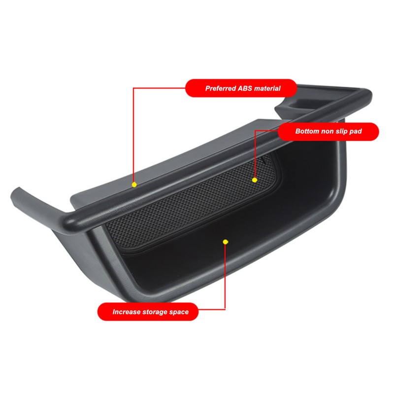 Center Console Dashboard Organizer ABS Behind Screen Storage Box Tray