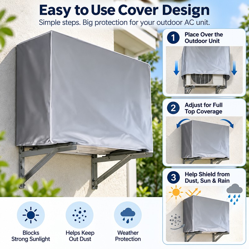 Outdoor Air Conditioner Cover for AC Unit Protection – Waterproof