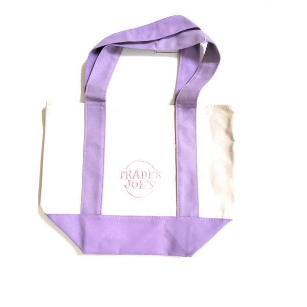 Trader Joe's Mini Pastel Canvas Tote Bag Adult (Qty 1)
