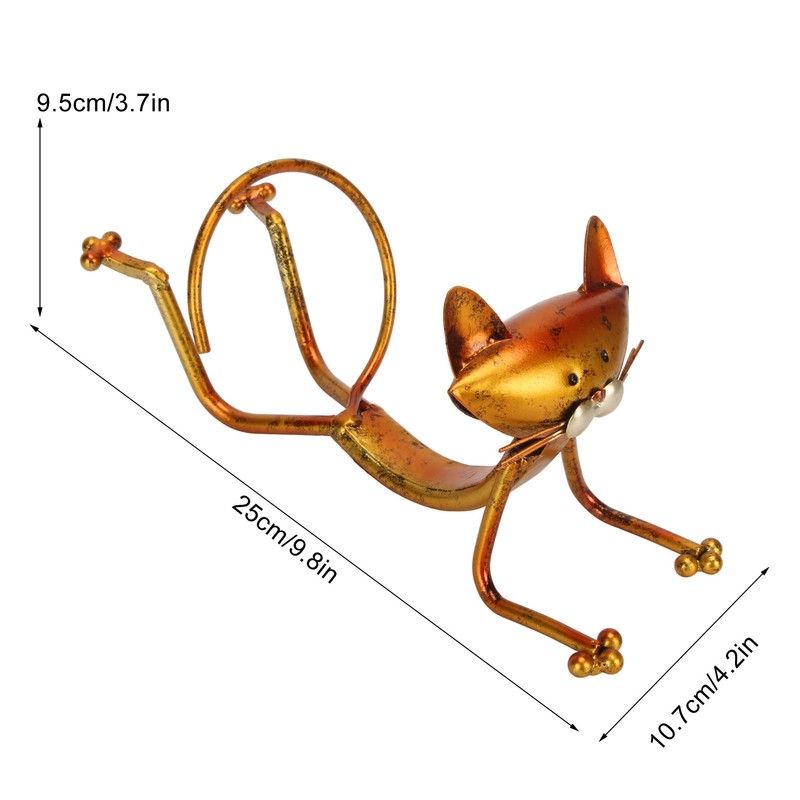 Cat Wine Holder Innovative Modern Style Decorative Metal Cat Shaped