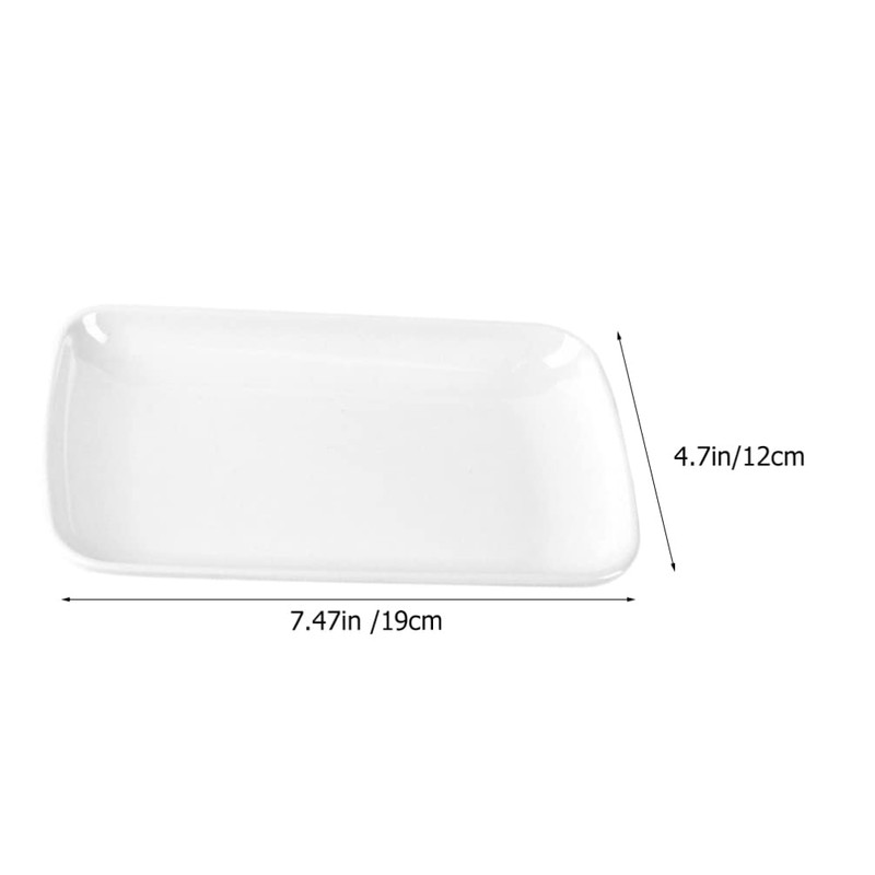 6 Pcs Rectangular Serving Plates - 7.48” X 4.72” Sushi,