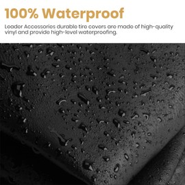 Leader Accessories Double Axle RV tire Cover Fits Diameter 27"-29", Dual Axle Wheel Covers for Camper, Truck, Trailer, Waterproof, 2pcs/Pack, Black