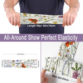 KIEMTR Gardening Sleeves,Sun Protection Arm Cooling Sleeves for Gardening,Thorn Proof Sleeves to Cover Arms for Women Men, Red Flower, 19×5×3.5IN