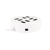 sourcing map Round 8-Port White LED Light USB 2.0 Hub