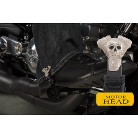 Biker Boot Straps 4" Motor Head Biker Boot Straps
