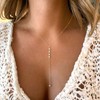 Crystal Lariat Necklace Wedding Y Drop Necklace Rhinestone Y Necklace