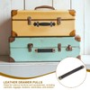 PATIKIL 7" Leather Drawer Pulls with Iron Sheet, 6 Pcs