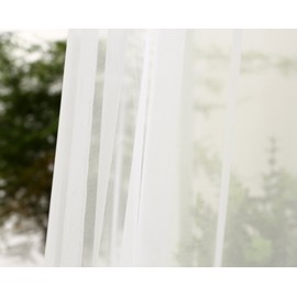 Woltu Transparent # 304 Curtain with Eyelets Grommet-Top Curtain Window Curtain Curtain Voile Curtain with Eyelets 140 x 245 cm