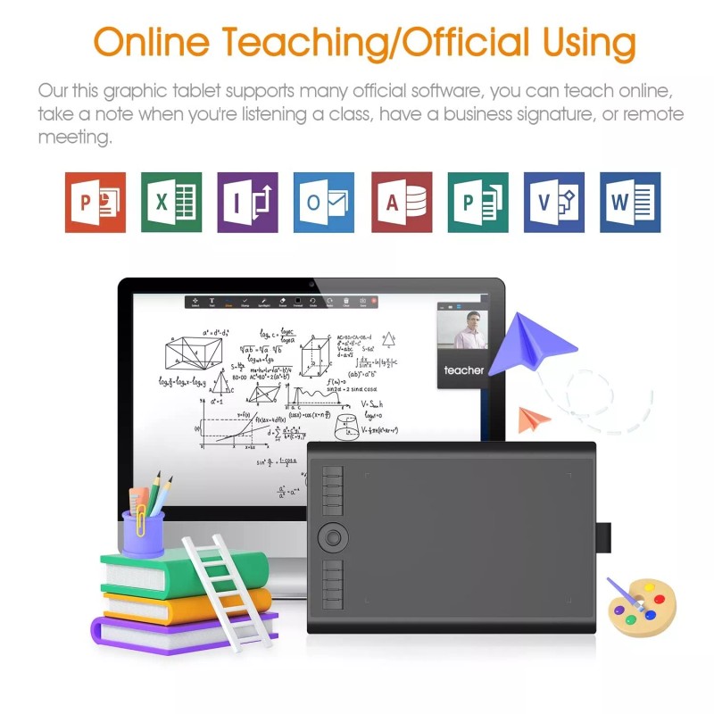 GAOMON M10K Drawing Tablet, 10x6 inch Large Graphics Tablet with