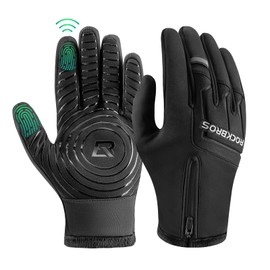 ROCKBROS Cycling Gloves Men Women Touchscreen Winter Gloves Warm Sports Outdoor Windproof Non-Slip Running Gloves for Bicycle Skiing Hiking Running MTB Gloves