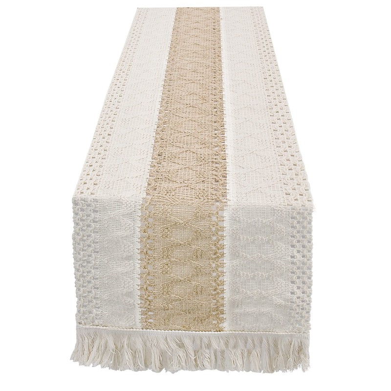 Time to Sparkle 30X280CM Natural Cotton Linen Table Runner with