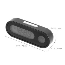 Zerodeko Small Digital Clock for Car Electronic Temperature Display with Backlight Accurate Auto Dashboard Clock for Easy Timekeeping Mini Portable Design for Vehicle Use