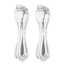 Charger Replacement for Nuface Mini Toothbrush, Caytraill Facial, Fairywill and Dnsly Brush - Power Cord Cable 5 ft (2-Pack)