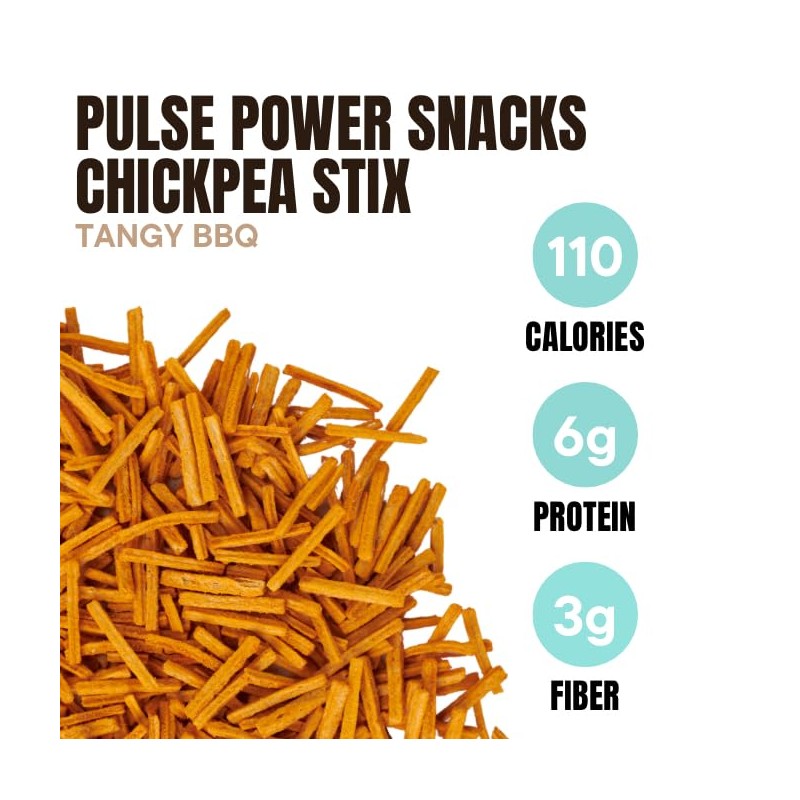 Pulse Power Chickpea Stix - Crunchy Snacks, High Protein, Gluten