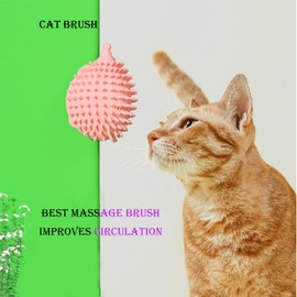 Cat Hair Massage Brush - Angled Cat Scratching Board Brush Set Cat Wall Brush Interactive Cat Toys - Hedgehog Hair Brush Cat Accessories Cat Shedding Brush Cat Angled Scratching Board