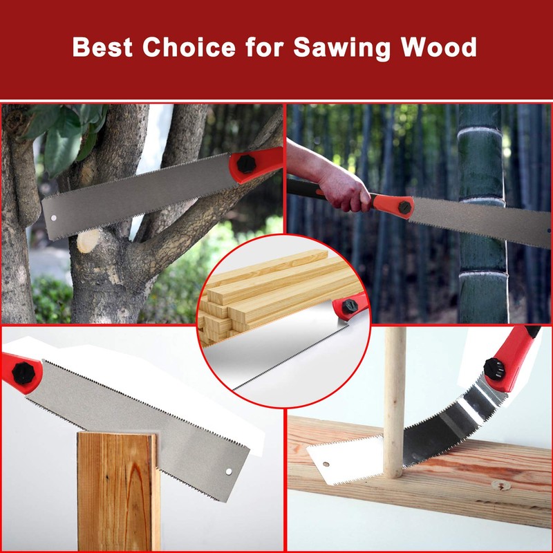 DUEBEL Japanese Fine Cut Saw, Hand Saw Ryoba Double Edge