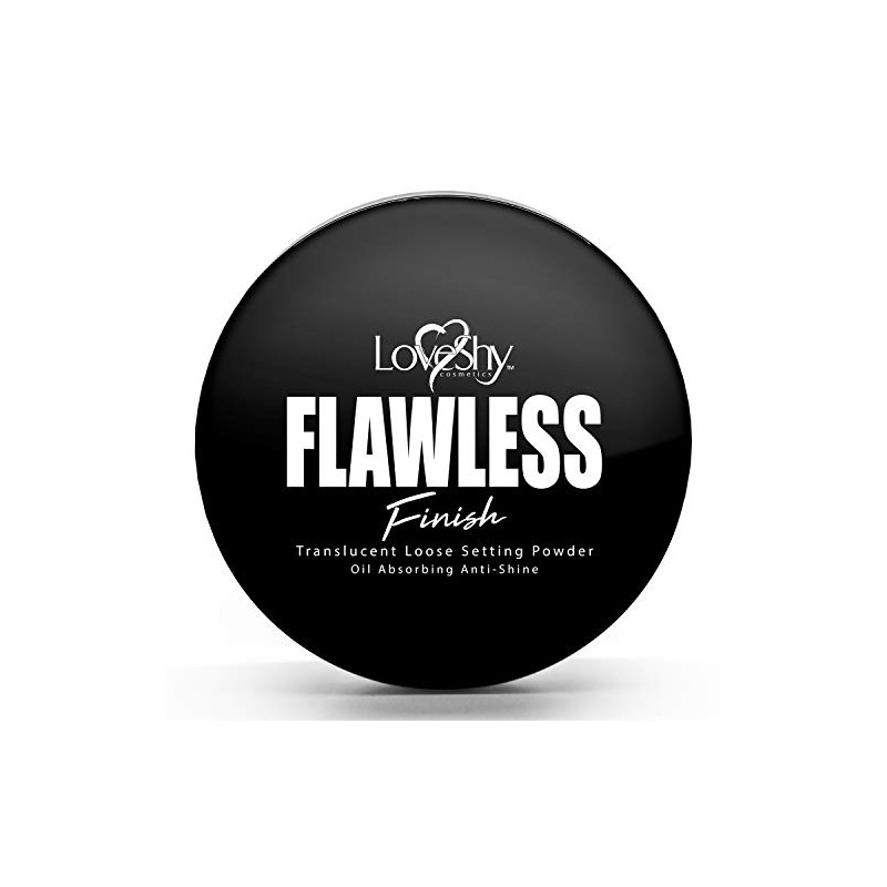 LoveShy Vegan loose setting powder 5g with makeup sponge, translucent