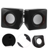 Mipcase 1Pair Mini Wired USB Computer Speaker Compact Desktop Speaker