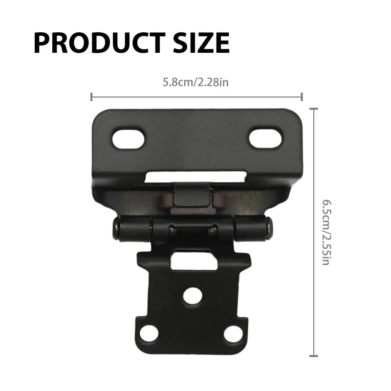 Anxingo 8Pcs 1/2" Overlay Semi Partial Wrap Cabinet Hinges, Steel