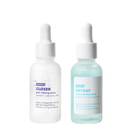Frankly Hydration Power Duo: Heyday Serum & Closer Serum | Pore Minimizing & Hydration| Peptides, Panthenol & Hyaluronic Acid | Radiant, Dewy Skin| Anti-Aging | Vegan | 2.2 fl.oz.