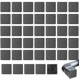 Aluminium Profile End Caps 30 x 30 mm Black - Pack of 40 Plastic Cover Caps for Aluminium Profiles 3030 EU Standard - Protective Caps Shockproof Non-Slip for Furniture, Shelves, Aquarium Frames