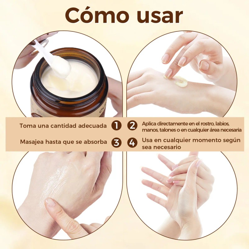 Crema Facial Manteca Res Miel 100 Natural 110g Normal Grasa