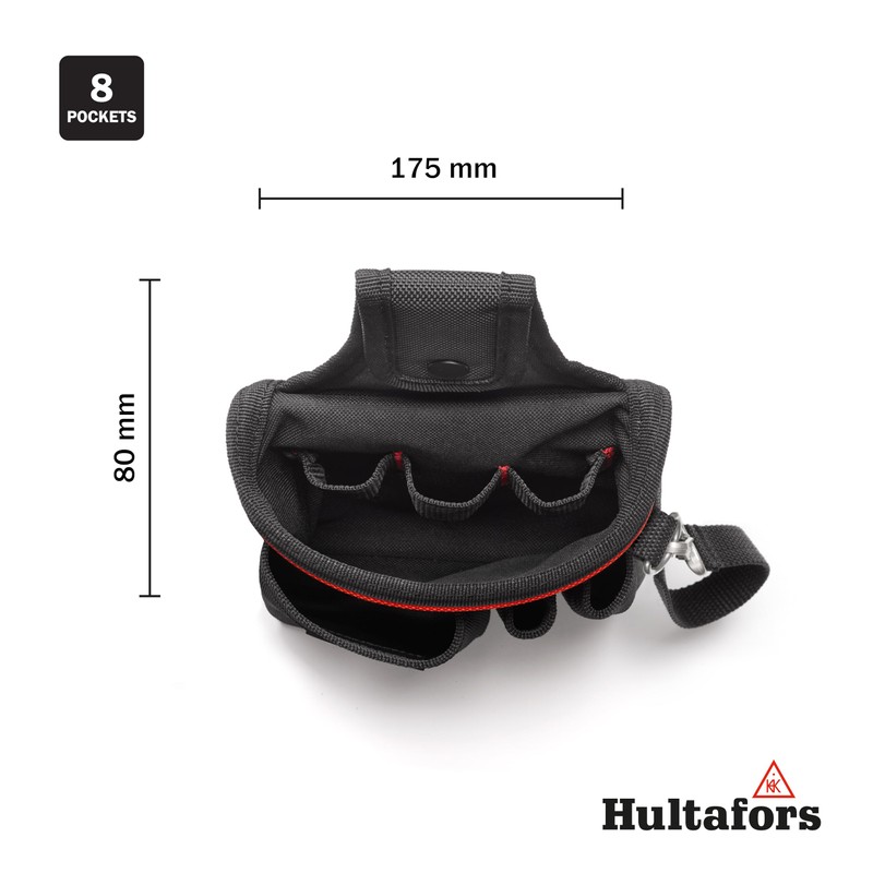 Hultafors Technician Belt Bag, Tool Holder Belt with 8 Pockets,