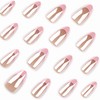 BABALAL Press on Nails Almond Medium Fake Nails Pink French