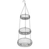Simple Houseware Adjustable Metal Hanging Fruit Basket, Oblate, Black, 11"