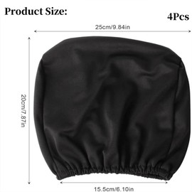 Jindizi Car Headrest Covers, 4 Pcs Soft Head Rest Cover Protector, Dustproof Washable Head Rest Protector Cover with Elasticated Hems, Universal Car Seat Headrest Cover for, SUV, Truck