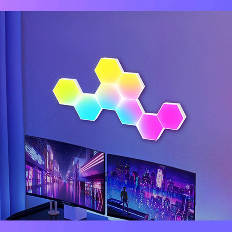 Hexagon LED Wall Light Remote Control Wall Lights for Home
