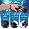 Curved Swimming Paddle Swimming Hand Paddle with Adjustable Straps for