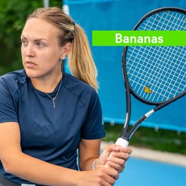 Racquet Inc. - Tennis Racket Vibration Dampeners - Shock Absorbing, Reduces String Vibration for Better Control & Comfort - Universal Fit for All Racquets - 2 Pack (Bananas)