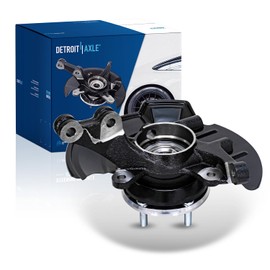 Detroit Axle - Front Left Steering Knuckle for 07-12 Hyundai Elantra, Driver Side Steering Knuckle with Wheel Bearing Hub Assembly 2007 2008 2009 2010 2011 2012 Replacement