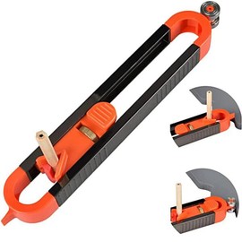 새로운 프로파일 스크라이빙 눈금자 윤곽 조절 가능 정밀 목공 측정 [Black] New Profile Scribing Ruler Contour Adjustable Precision Woodworking Measurement [Black]
