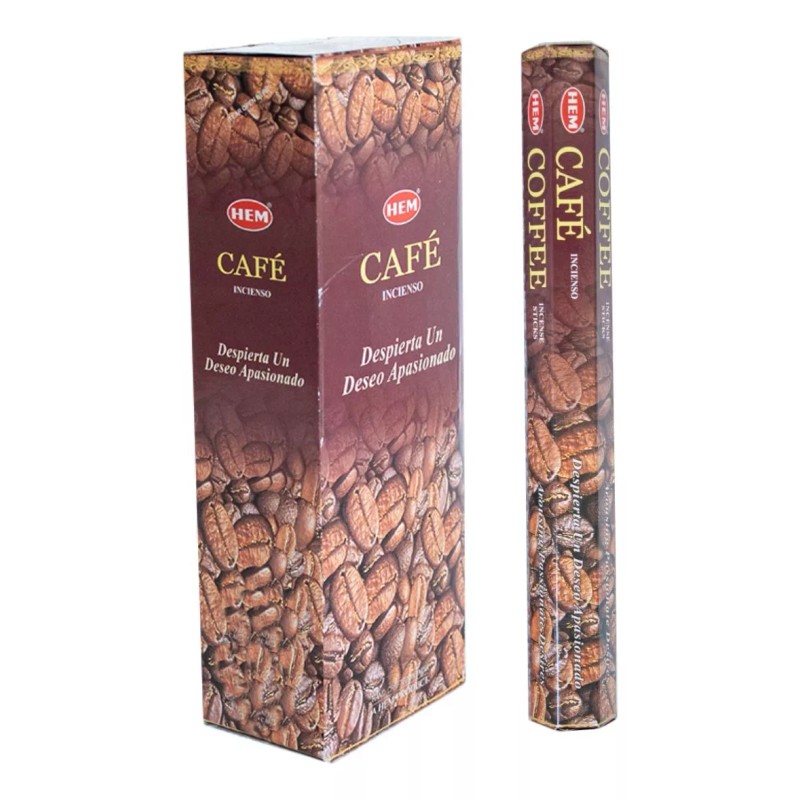 HEM Incienso Hexagonal De Café C/6 Tubos C/20 Varitas C/u