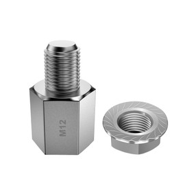 NICEDACK Bicycle Axle Adapter for Axle Thread Size M12 x 1.25 Thru Axle, Bicycle Thru Axle Adapter, Bicycle Trailer Clutch Adapter Suitable for Bicycle Axles with 12 mm Diameter and 1.25 Pitch