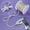 Locacrystal 10.94 Yards Rhinestone Round Shoe Laces With 36000pcs AAA