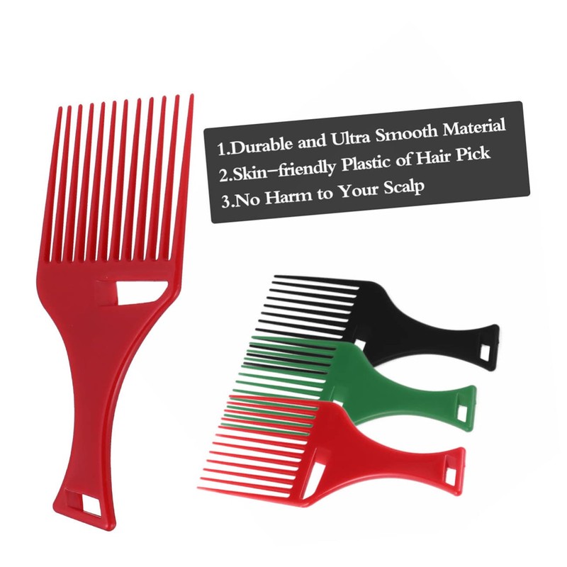 Gatuida 3pcs Plastic Hair Comb for Curly Thick Hair Afro