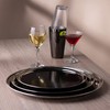Stainless Steel Bar Tray with Black PVC 14 Inch -
