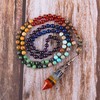 7 Chakra Necklace - Gemstone 12 Face Prism Pendant 108