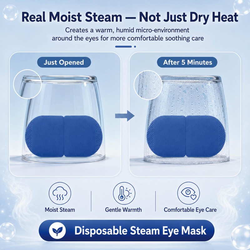 Steam Eye Mask, Unscented Self Heating Eye Masks, Disposable Warm