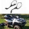 KEEPDSGN Black Long Stem Rear View Side Mirrors 10mm For