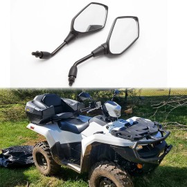 KEEPDSGN Black Long Stem Rear View Side Mirrors 10mm For CFmoto Cforce 600 500 1000 ATV